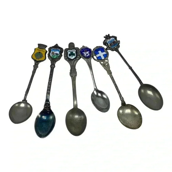 Coffee collectible spoons portugal Roma, Ireland Bermuda,Greece, Yugoslavia - Picture 1 of 3